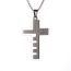 Fashion Scripture Cross Necklace-black Stainless Steel Cross Men's Necklace