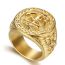 Fashion Gold Alloy Anchor Men's Ring
