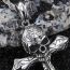 Fashion Silver-ghost Head Cross Alloy Skull Cross Men's Necklace