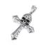 Fashion Silver-ghost Head Cross Alloy Skull Cross Men's Necklace