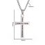 Fashion Scripture Cross Necklace-black Titanium Steel Cross Men's Necklace