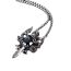 Fashion Silver Double Dragon Sword Men's Necklace