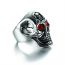 Fashion Silver Alloy Diamond Skull Men's Ring