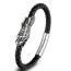 Fashion Black Leather Braided Men's Bracelet