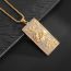 Fashion $100 Necklace - Gold Stainless Steel Gold Plated Dollar Necklace For Men