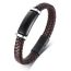 Fashion Dark Brown Braided Leather Men's Bracelet