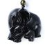 Fashion Black Obsidian Elephant Men's Necklace