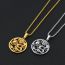 Fashion Gold Men's Coiled Dragon Necklace