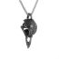 Fashion Crow Head Necklace-steel Color Stainless Steel Carved Crow Men's Necklace