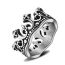 Fashion Silver Alloy Geometric Crown Men's Ring