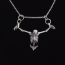 Fashion Crucifixion Skull Necklace-steel Color Alloy Skull Men's Necklace