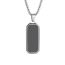 Fashion Black Square Necklace-silver Geometric Square Men's Necklace