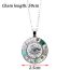 Fashion Silver 2 Alloy Printed Round Necklace Earrings Bracelet Set