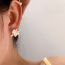 Fashion Iris Earrings Gold Plated Copper Iris Stud Earrings