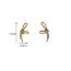 Fashion Gold Bow Earrings Plated With Real Gold Metal Knotted Bow Stud Earrings