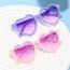 Fashion Transparent Tea Frame Light Tea C6 Children's Heart Sunglasses