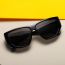 Fashion Tortoiseshell Frame Double Tea C5 Pc Thick Leg Square Sunglasses