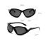 Fashion Black Frame All Gray C1 Ac Irregular Sunglasses