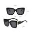 Fashion Black Frame All Gray C1 Ac Large Frame Thick Leg Sunglasses