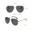 Fashion Gold Frame Double Tea C5 Pc Frameless Cut-edge Sunglasses