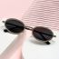 Fashion Silver Frame White Mercury C2 Metal Oval Sunglasses