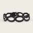 Fashion Black Pu Leather Hollow Ring Wide Belt