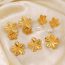 Fashion Fine Polished Flower Earrings-gold Stainless Steel Flower Earrings