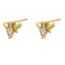 Fashion Silver 5 Copper Diamond Geometric Stud Earrings