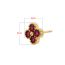 Fashion 1 Pair Of White Gold Rose Red Diamonds Copper Diamond Four-leaf Stud Earrings