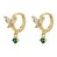 Fashion 1 Pair Of Platinum White Diamonds Copper Diamond Butterfly Earrings