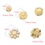 Fashion Golden 3 Copper Inlaid Pearl Round Spacer Beads