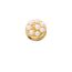 Fashion Golden 3 Copper Inlaid Pearl Round Spacer Beads