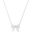 Fashion White Gold Necklace Gold-plated Copper Hollow Bow Necklace