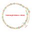Fashion White Gold Necklace Copper Drip Oil Loop Chain Necklace