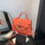 Fashion Orange Color Pu Lock Large Capacity Crossbody Bag