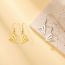 Fashion Gold Ear Hook Style Titanium Steel Hollow Paper Airplane Earrings