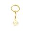 Fashion Gold Stainless Steel Flower Keychain