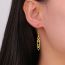 Fashion Gold Wide Ear Buckle Style Titanium Steel Hollow Earrings