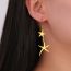 Fashion Gold Earring Style Starfish Stainless Steel Starfish Earrings