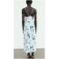 Fashion Color Woven Printed Suspender Maxi Skirt