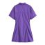 Fashion Purple Woven Lapel Smocked Skirt