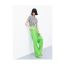 Fashion Green High-waist Pleated Wide-leg Trousers