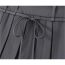 Fashion Grey Polyester Lace-up Pleated Skirt