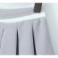 Fashion Cement Gray Polyester Pleated Skirt