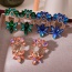 Fashion Fraction Alloy Diamond Geometric Stud Earrings