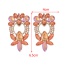 Fashion Fraction Alloy Diamond Geometric Stud Earrings