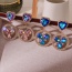 Fashion Color Alloy Diamond Love Pendant Round Earrings