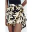 Fashion Print Color Polyester Printed Fringed Skirt