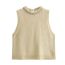 Fashion Cream Color Polyester Beaded Knitted Vest