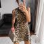 Fashion Print Color Polyester Leopard Print Sleeveless Skirt